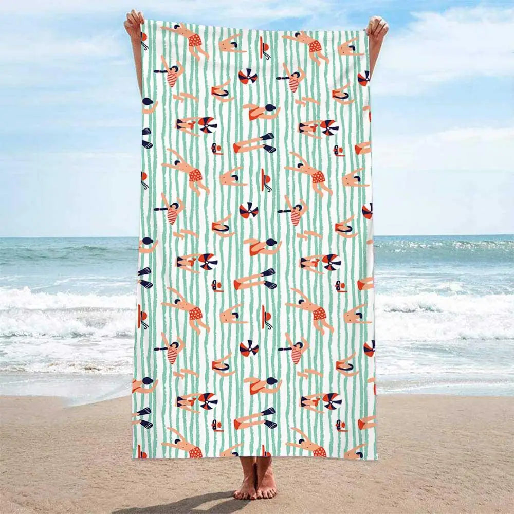 Summer No Sand Free Fruit Beach Towel Microfiber Outdoor Water Sports Towel Swimming Sunscreen Quick Dry Mandala Bath Towels