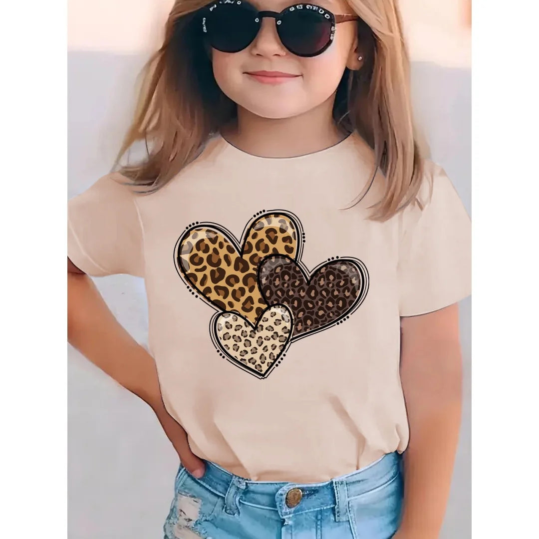 Children Heart Print T-Shirt
