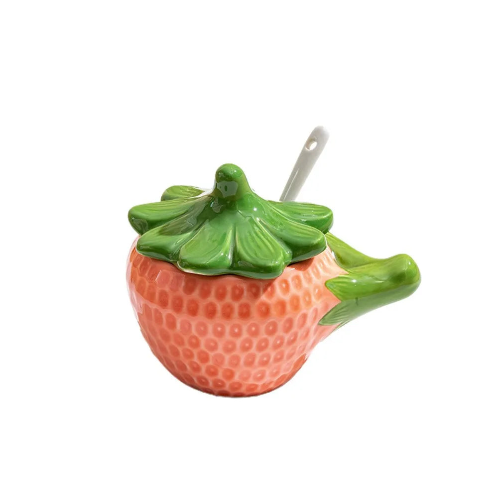 Ceramic Strawberry Seasoning Jar