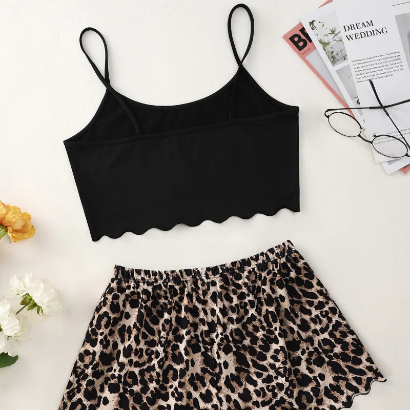 Leopard Print Sling Sleepwear