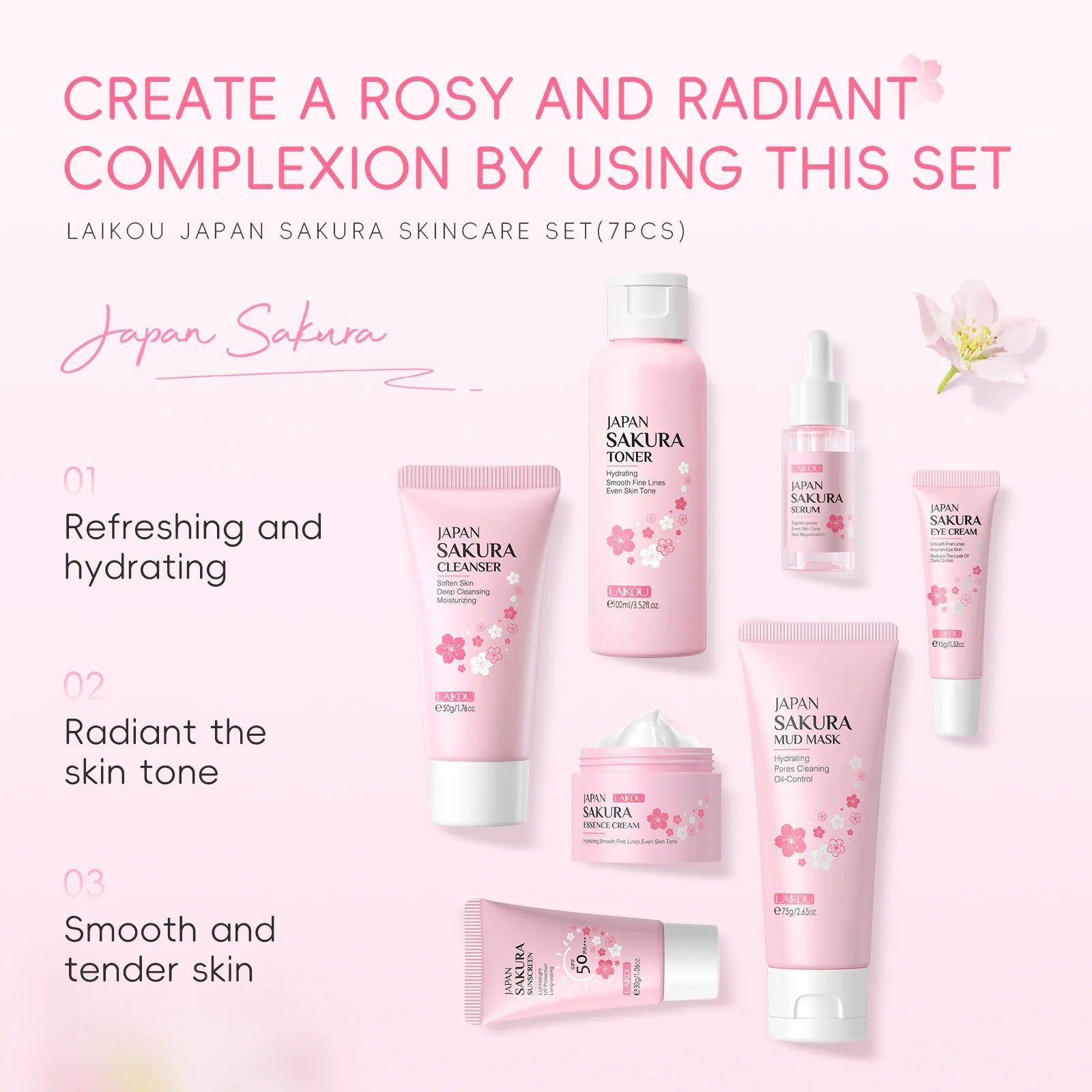 Korean Sakura Skincare Set
