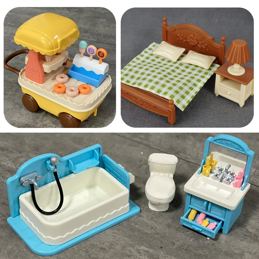 Miniature Furniture Forest Family Kitchen Toy