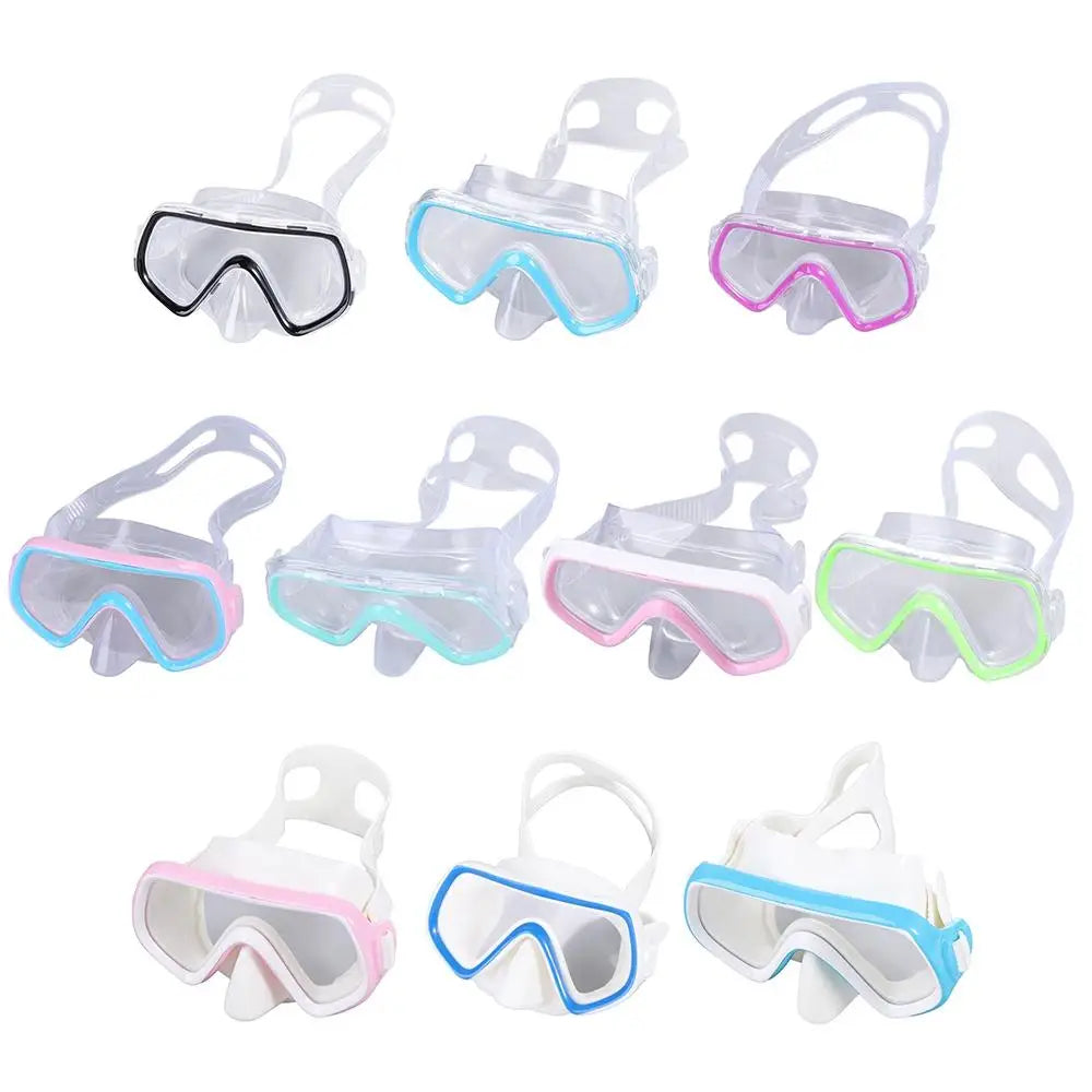 PVC Strap Kids Swim Goggles Anti Fog with Nose Cover