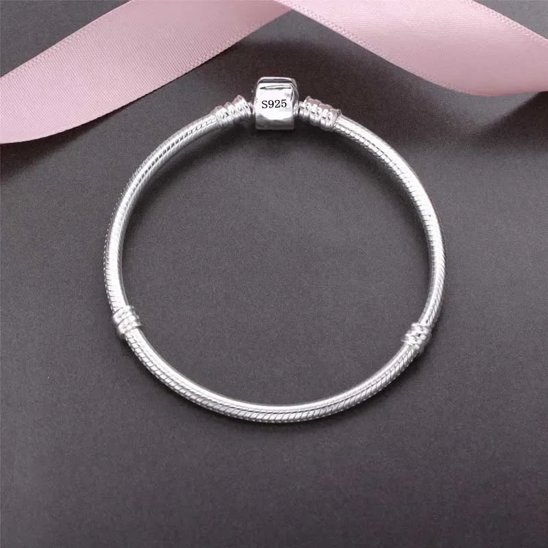 925 Silver Charm Bracelet Soft Smooth