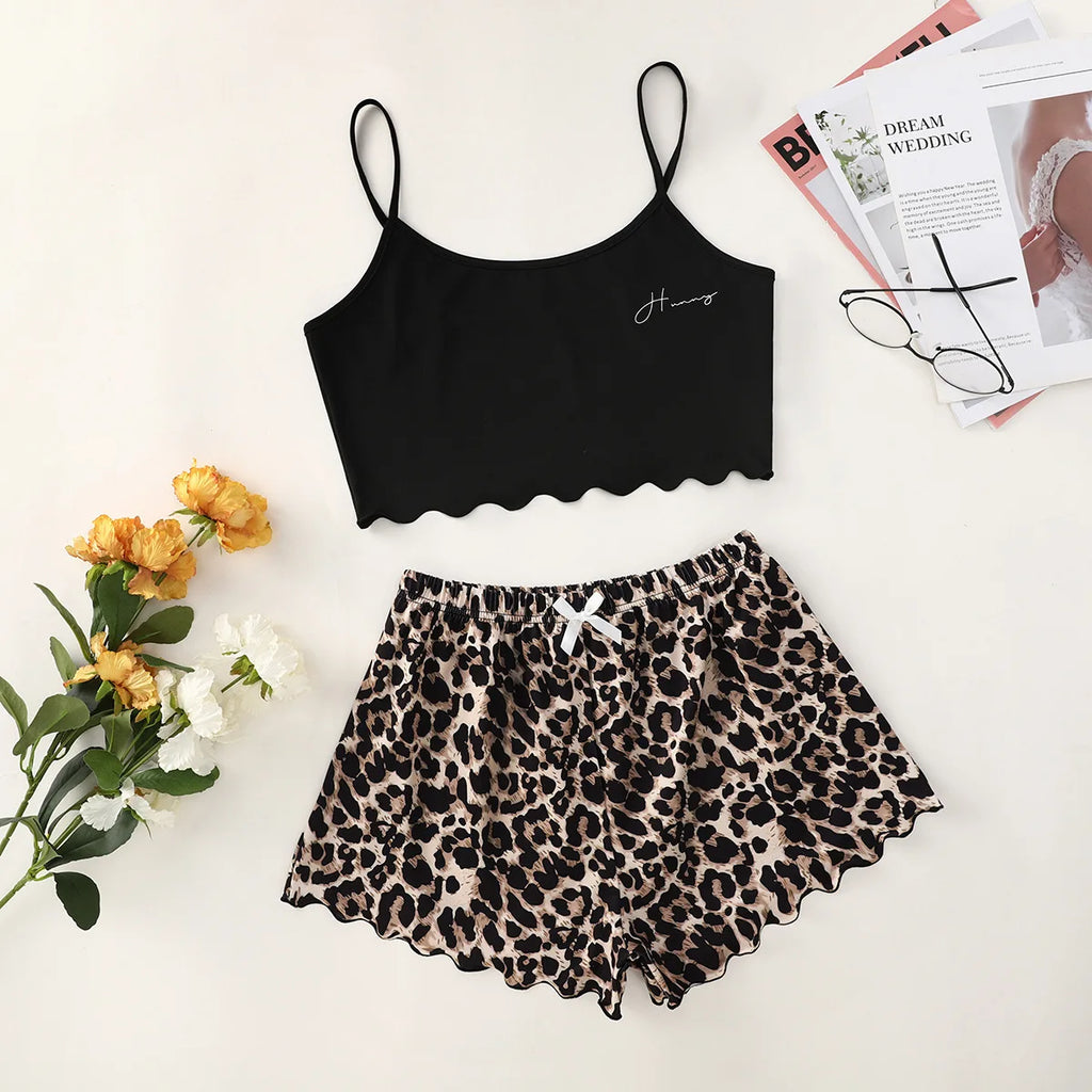 Leopard Print Sling Sleepwear