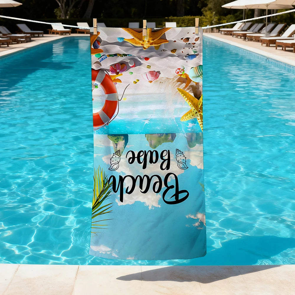 Kawaii element Beach Towel