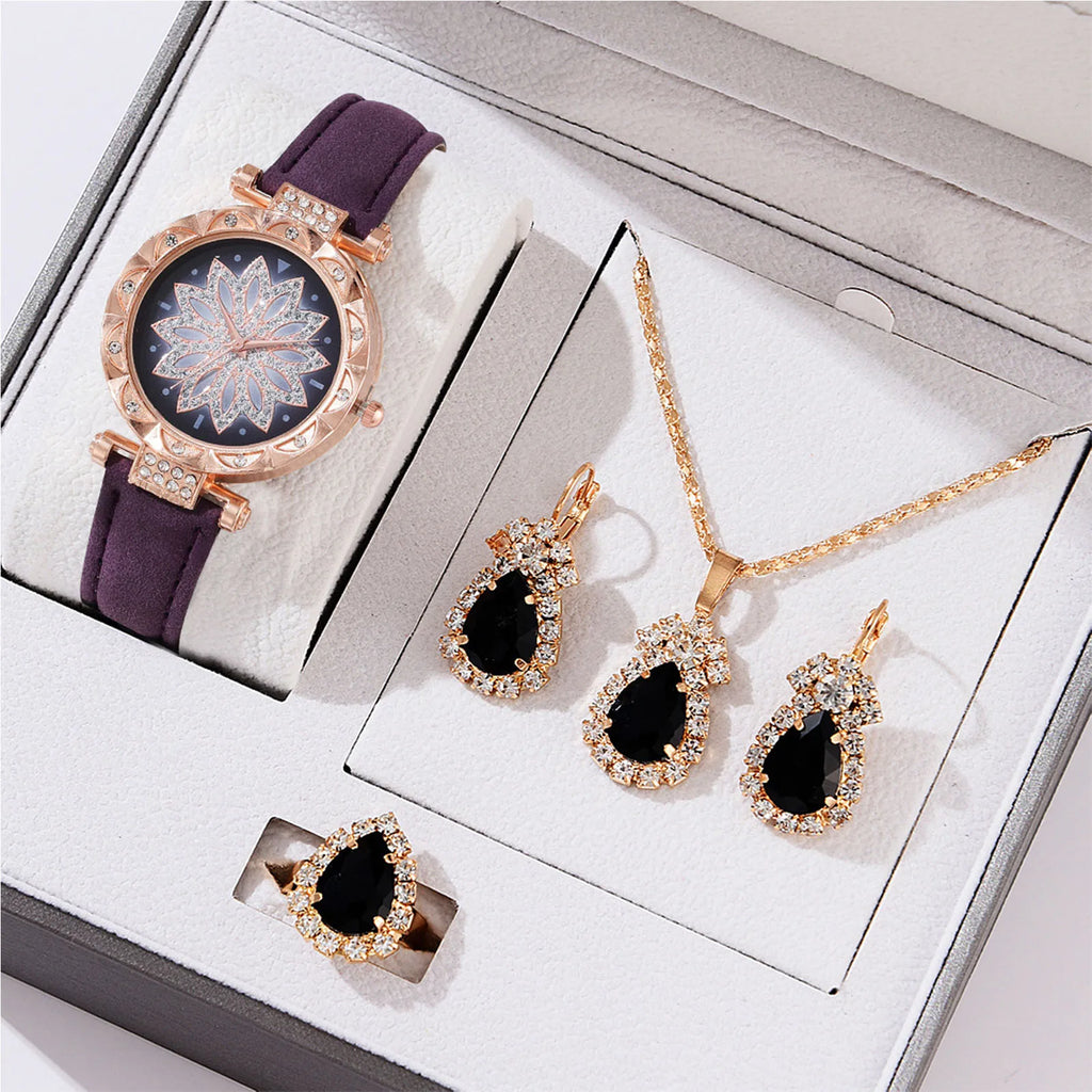 Watch, earrings, necklace gift set