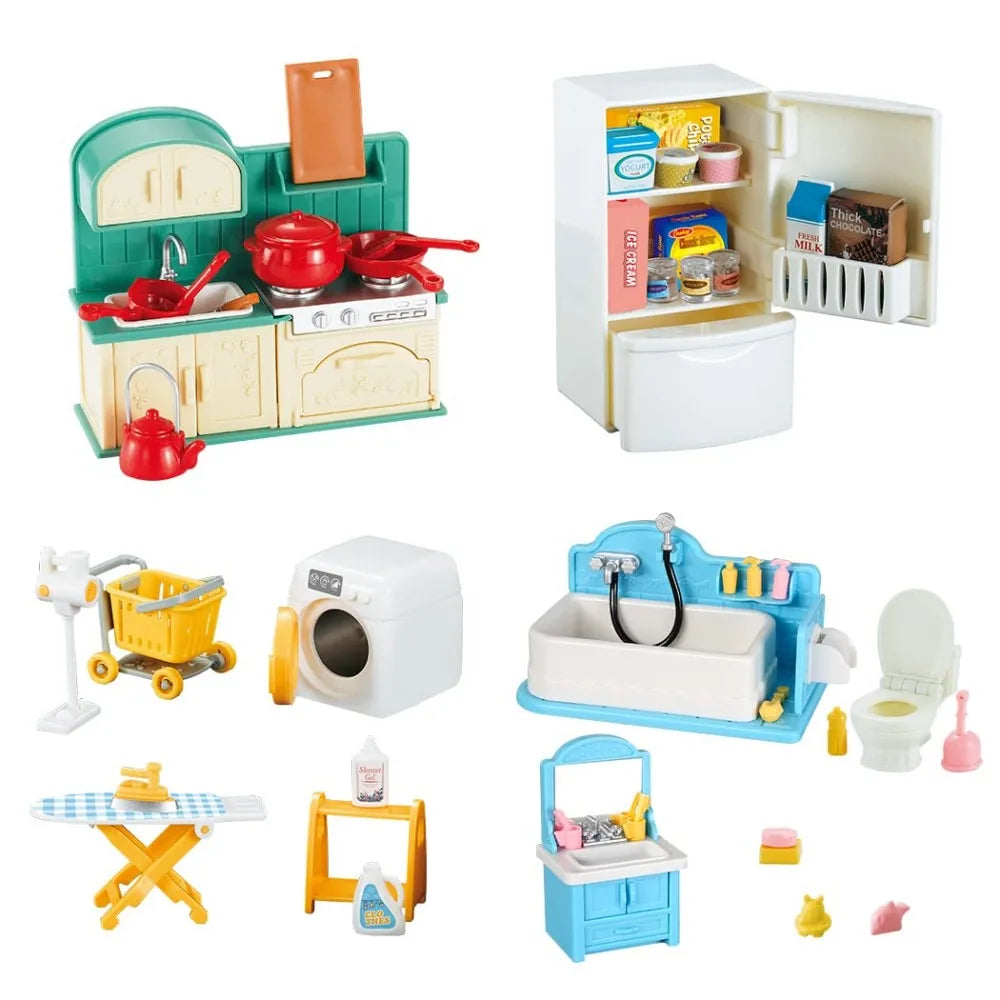 Miniature Furniture Forest Family Kitchen Toy