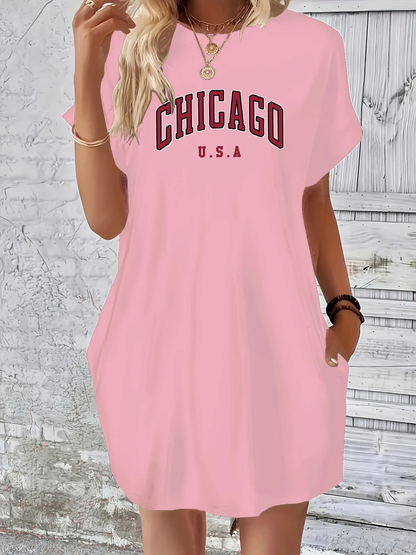 Summer Chicago Usa Dress with pockets