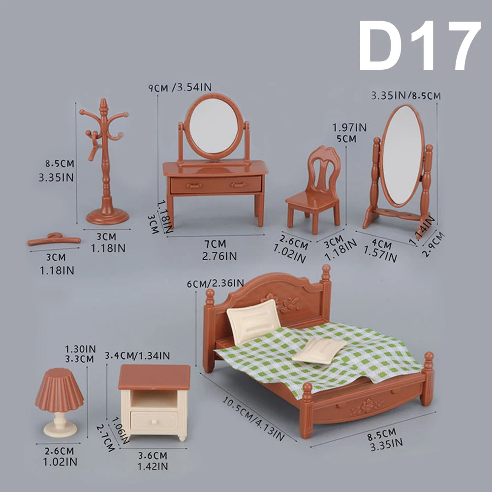 Miniature Furniture Forest Family Kitchen Toy