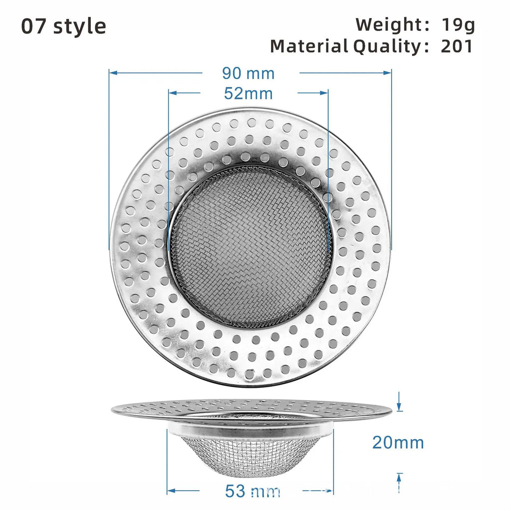 Kitchen Sink Filter Stainless Steel Sink Sewer Mesh Strainers Kitchen Tools Bathroom Floor Drains Hair Catcher Waste Plug Filter