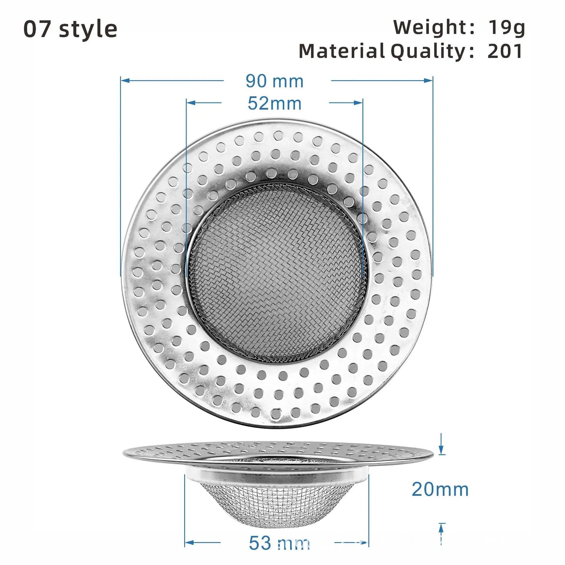 Kitchen Sink Filter Stainless Steel Sink Sewer Mesh Strainers Kitchen Tools Bathroom Floor Drains Hair Catcher Waste Plug Filter