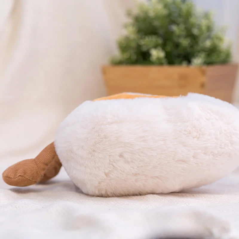 New Cartoon Egg Stuffed Toy Expression Food Bread Toast Series Breakfast Doll Fun Decoration Pillow Baby Comfort Doll Xmas Gifts