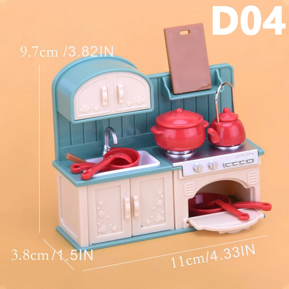 Miniature Furniture Forest Family Kitchen Toy