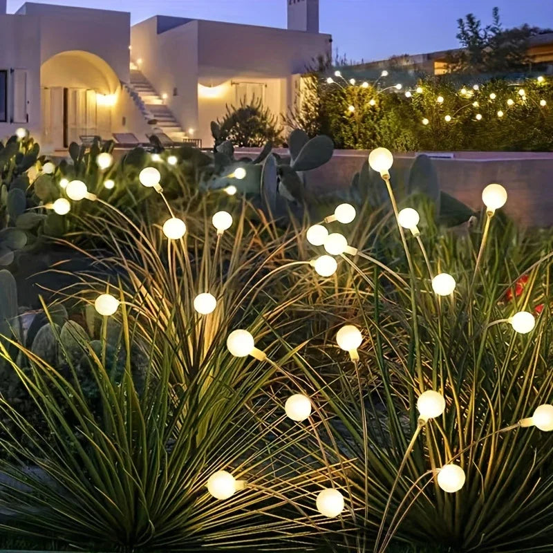 Three Headed Firefly Solar Outdoor Waterproof Firefly Lamp Courtyard Garden Layout Atmosphere Decoration Creative Outdoor Lawn