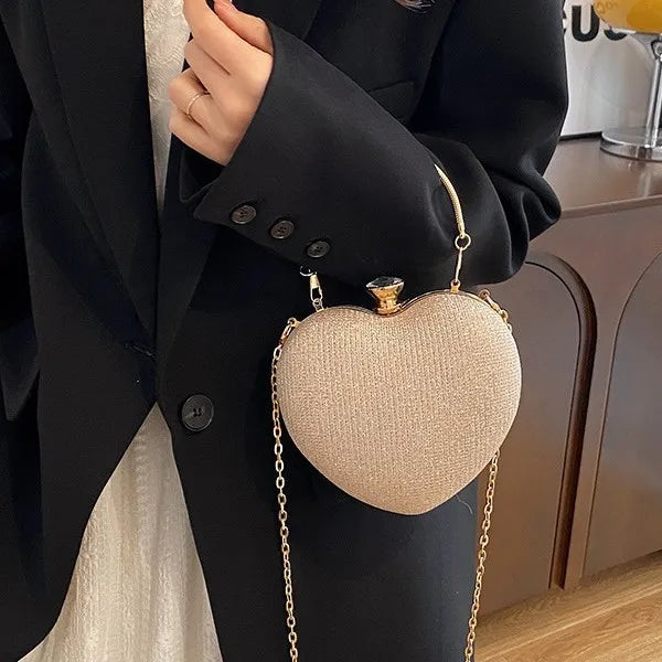 Peach Heart-shaped Evening Bags