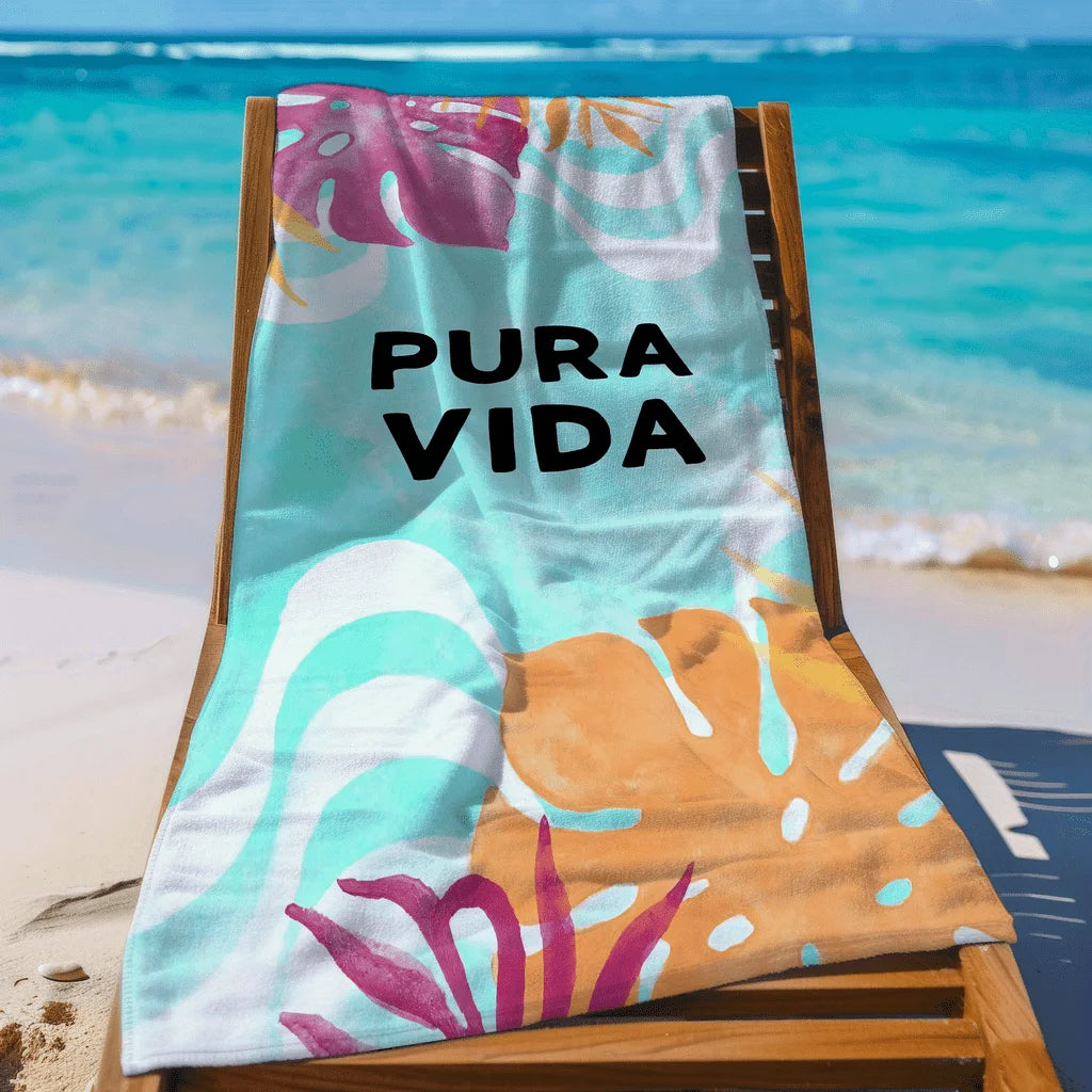 1pc Pura Vida Microfiber Beach Towel