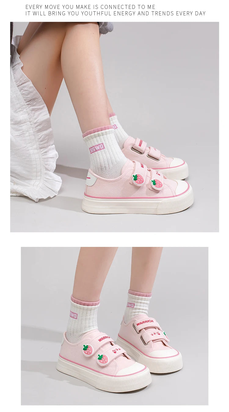 Strawberry Powder Canvas Shoes