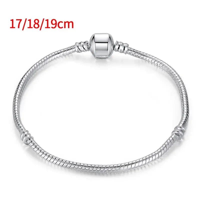 925 Silver Charm Bracelet Soft Smooth