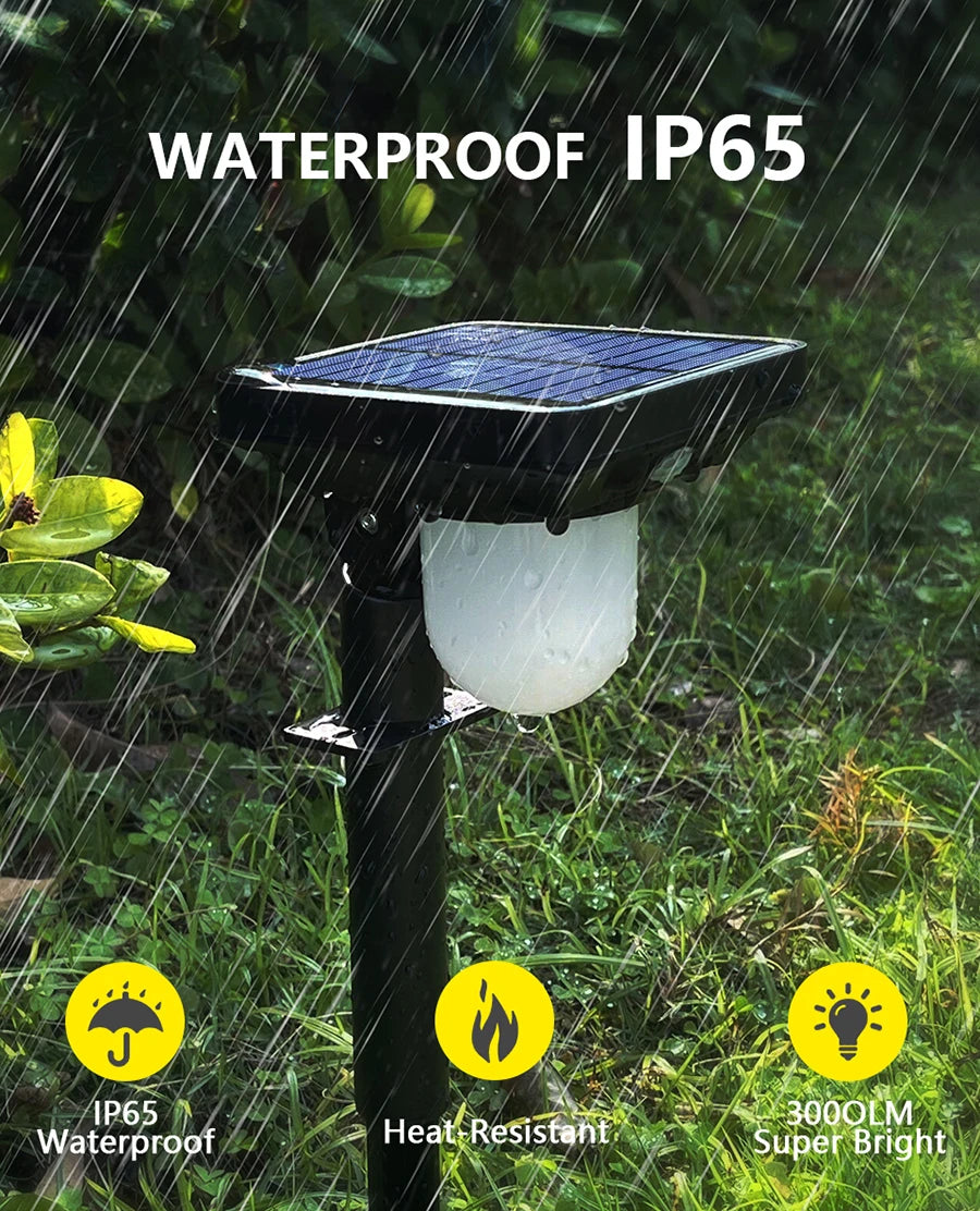 1-4PC Solar Landscape Spotlights Garden Motion Sensor Pathway Lights 3 Modes Waterproof Wall Lamp Patio Lawn Walkway Decor