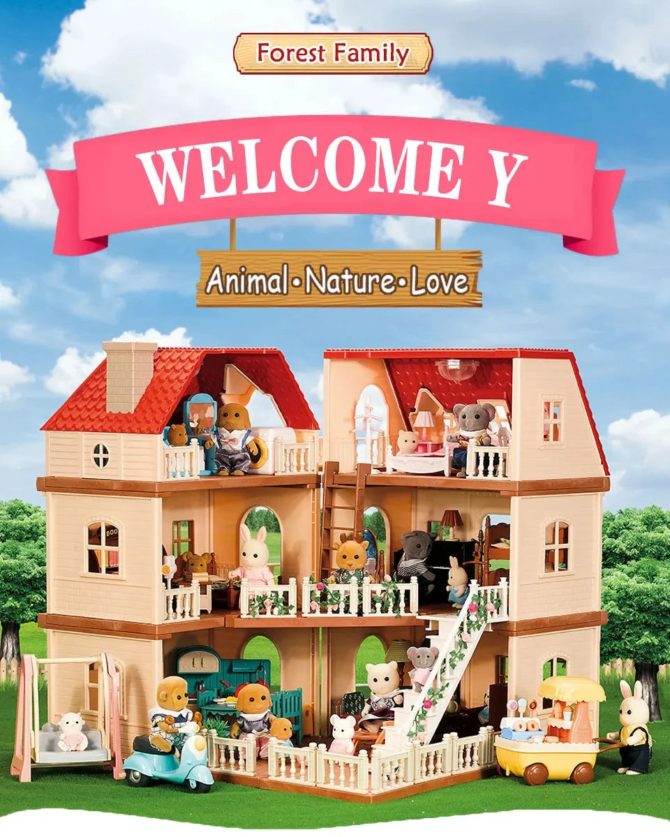 Miniature Furniture Forest Family Kitchen Toy