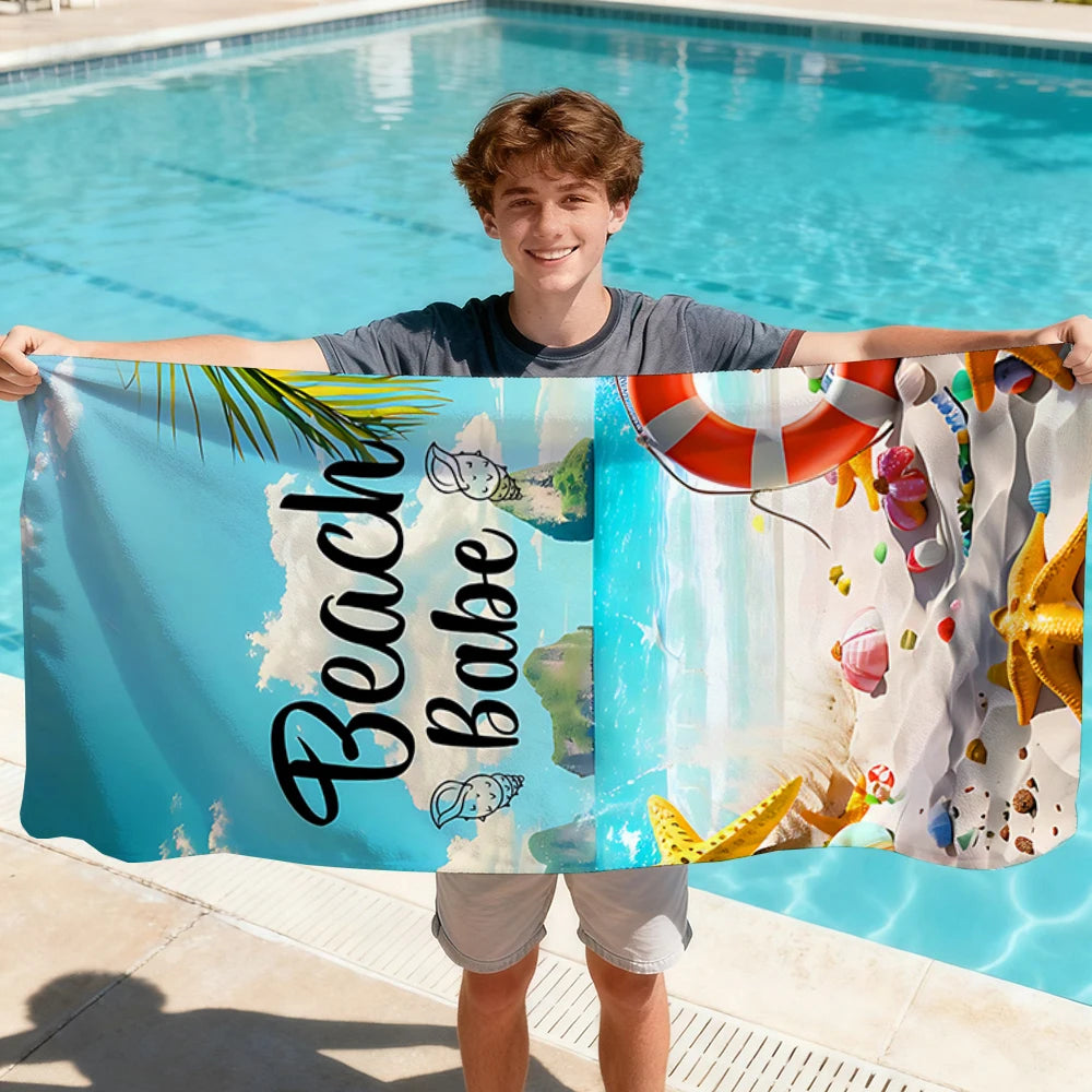 Kawaii element Beach Towel