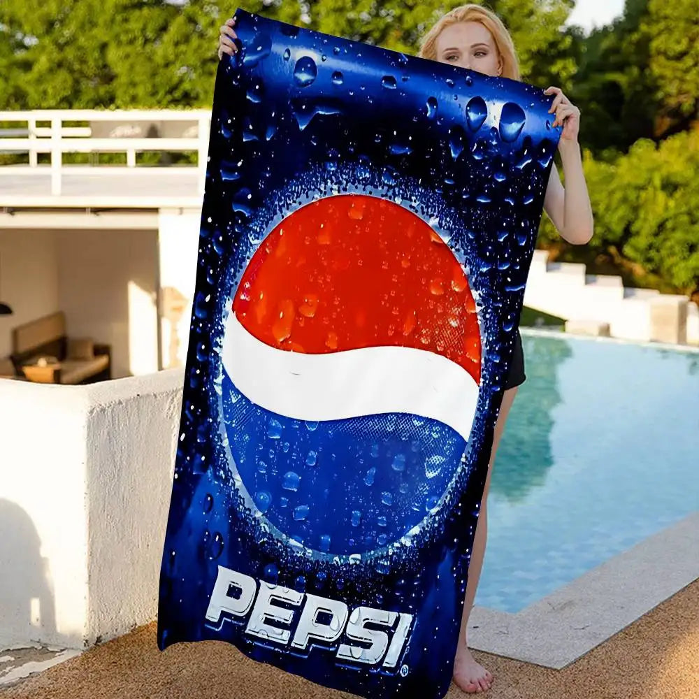 Drinks P-Pepsis Art Cola Microfiber Beach Towel Absorbent Quick Dry Soft Yoga Swimming Resort Mountain Climbing Towel