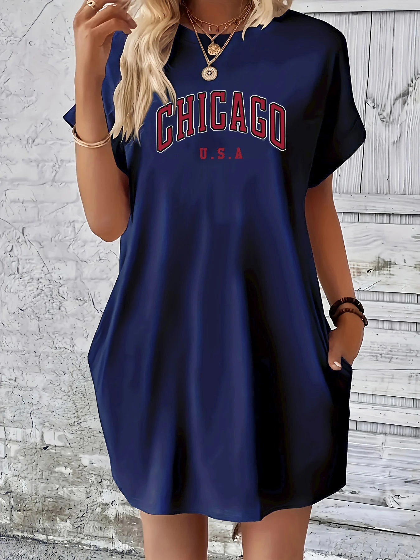 Summer Chicago Usa Dress with pockets