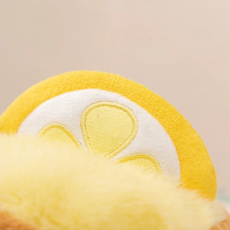 Cute Strawberry/Lemon Tart Plush Toy Soft Stuffed Dessert Doll Kawaii Smiling Food Toy for Kids Birthday Xmas Gift Home Decor