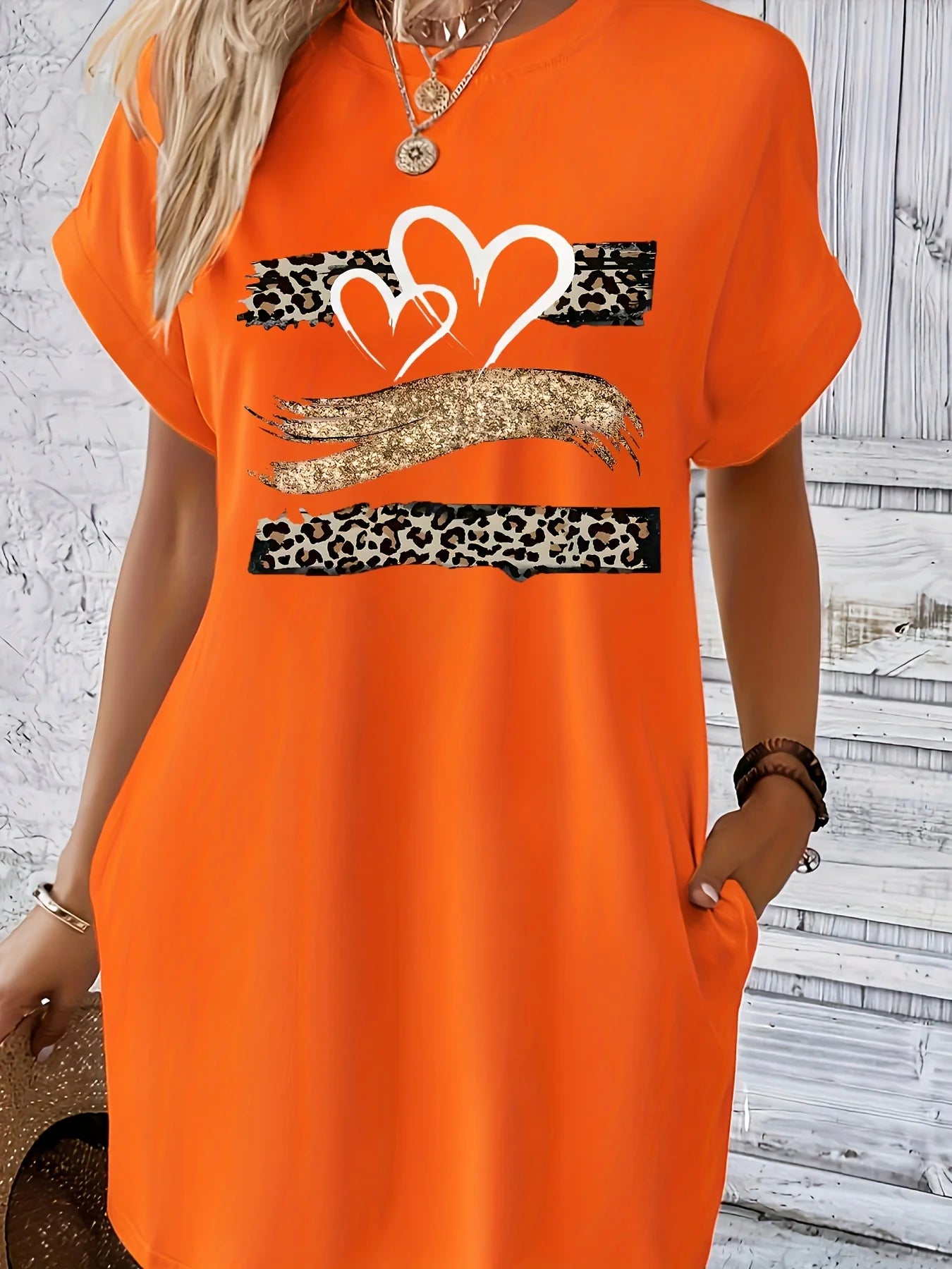 3 hearts TShirt Dress