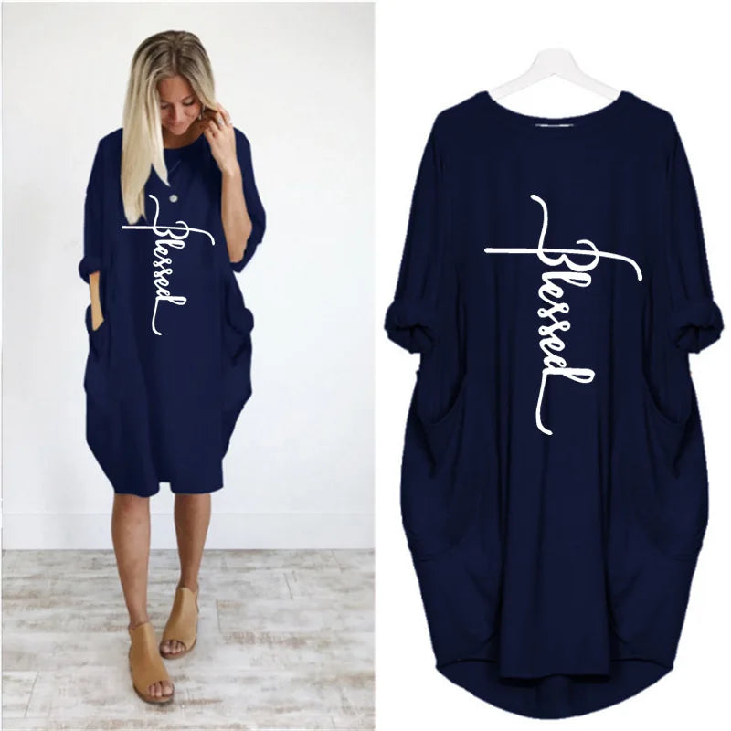 Plus Size Short Sleeve long dress