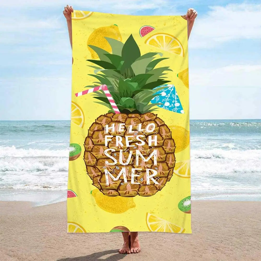 Summer No Sand Free Fruit Beach Towel Microfiber Outdoor Water Sports Towel Swimming Sunscreen Quick Dry Mandala Bath Towels