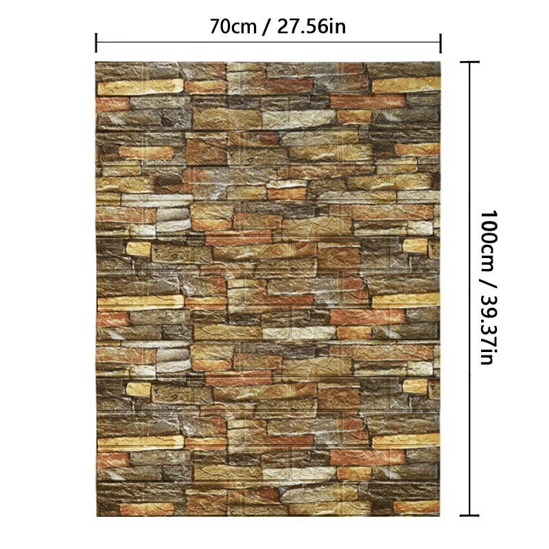 3D Soft Foam Brick Wallpaper Sticker Roll DIY Self Adhesive Living Room Home Kitchen Bathroom Decorative Wall Paper White Blue