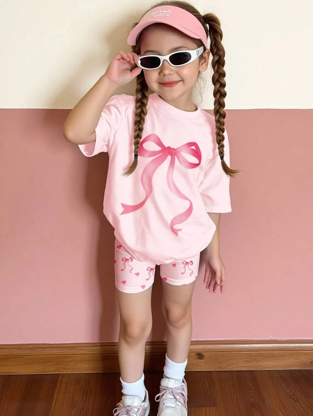 Bow shorts & tshirt Set