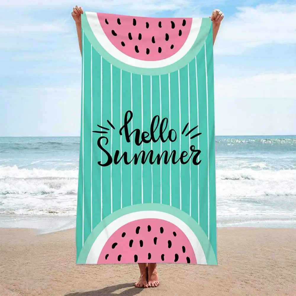 Summer No Sand Free Fruit Beach Towel Microfiber Outdoor Water Sports Towel Swimming Sunscreen Quick Dry Mandala Bath Towels