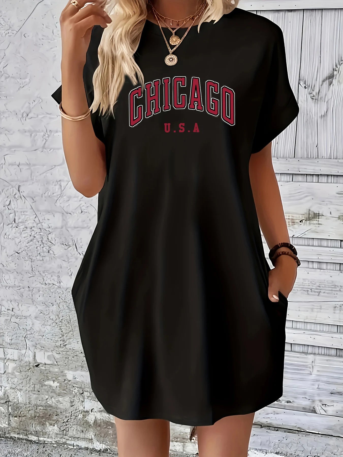 Summer Chicago Usa Dress with pockets