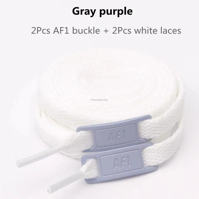 White Flat laces and Shoe Decoration Suit Sneaker Shoelace Fashion Air Force One Shoes Accessories