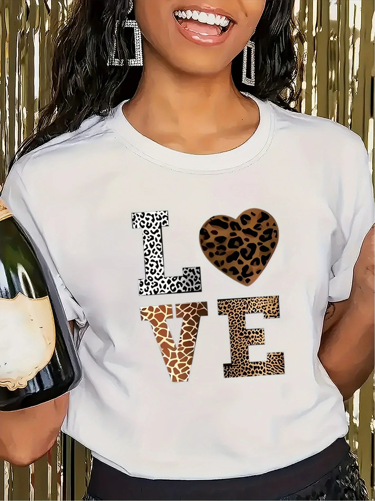 White Love Leopard T-shirt-