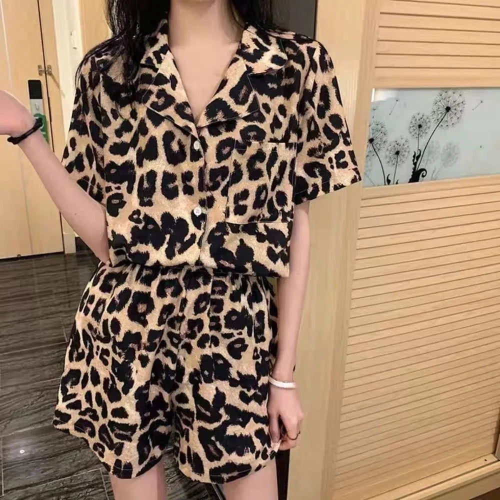 Leopard Print Heart Pajama
