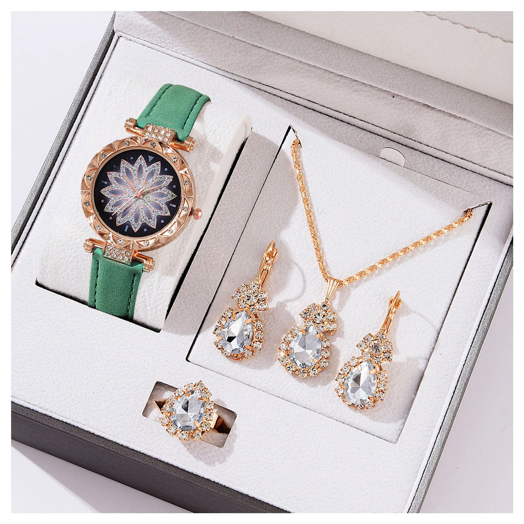 Watch, earrings, necklace gift set