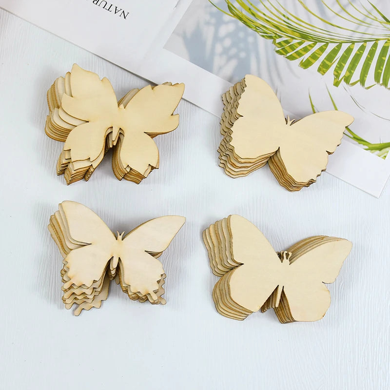 10pcs Wooden Butterfly templates