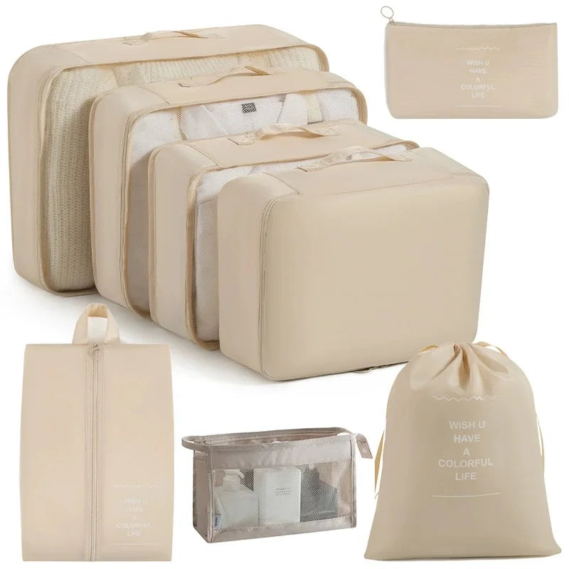 7/8/9-piece Set Travel Storage Bags
