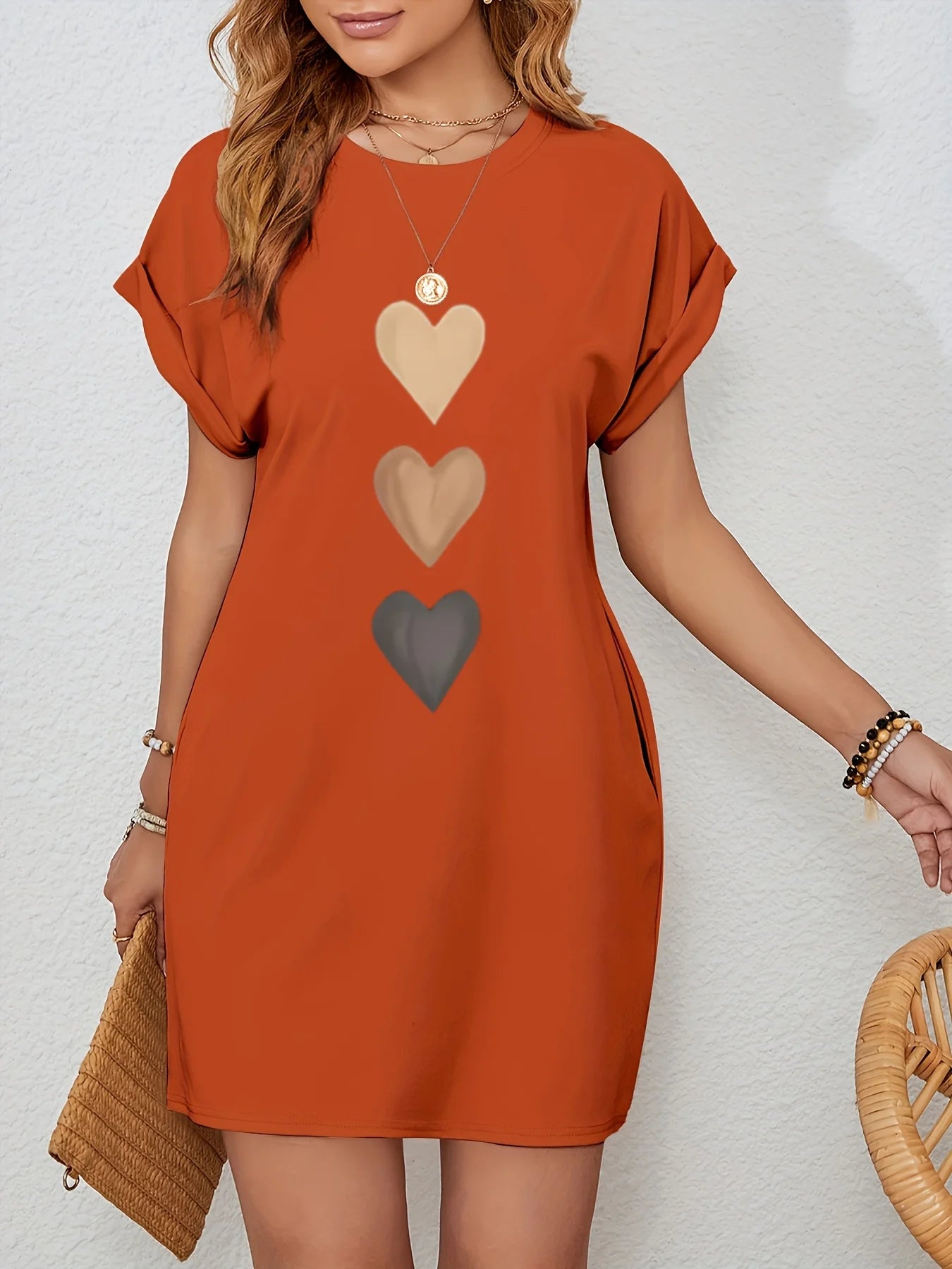 3 hearts TShirt Dress