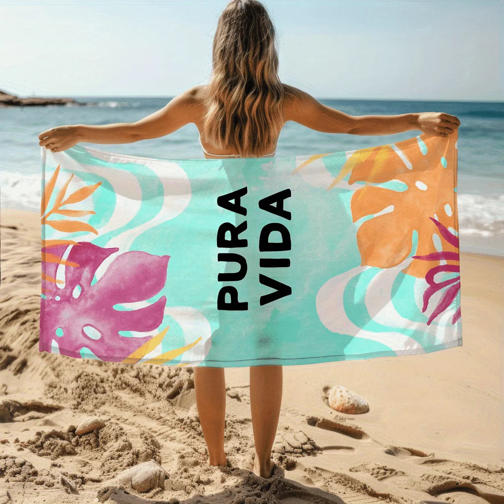 1pc Pura Vida Microfiber Beach Towel