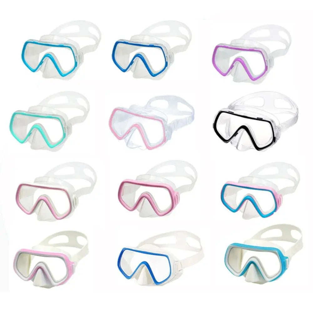PVC Strap Kids Swim Goggles Anti Fog with Nose Cover