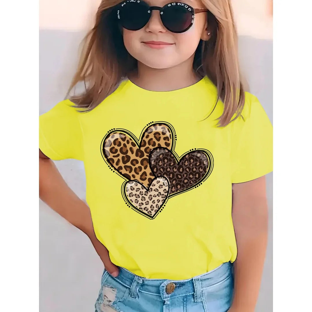 Children Heart Print T-Shirt