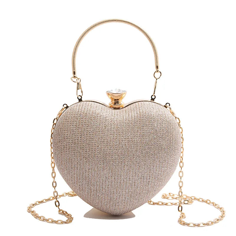 Peach Heart-shaped Evening Bags