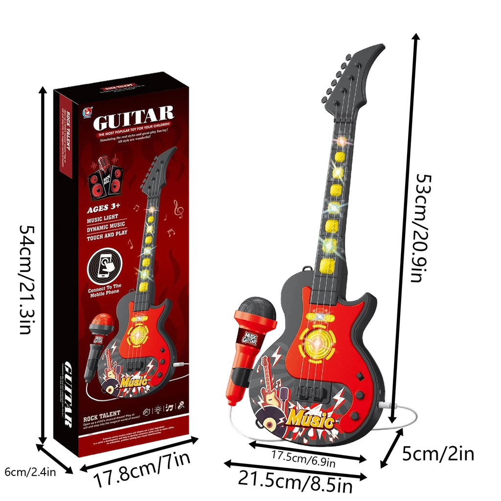 Children'S Guitar And Microphone Toys Guitar