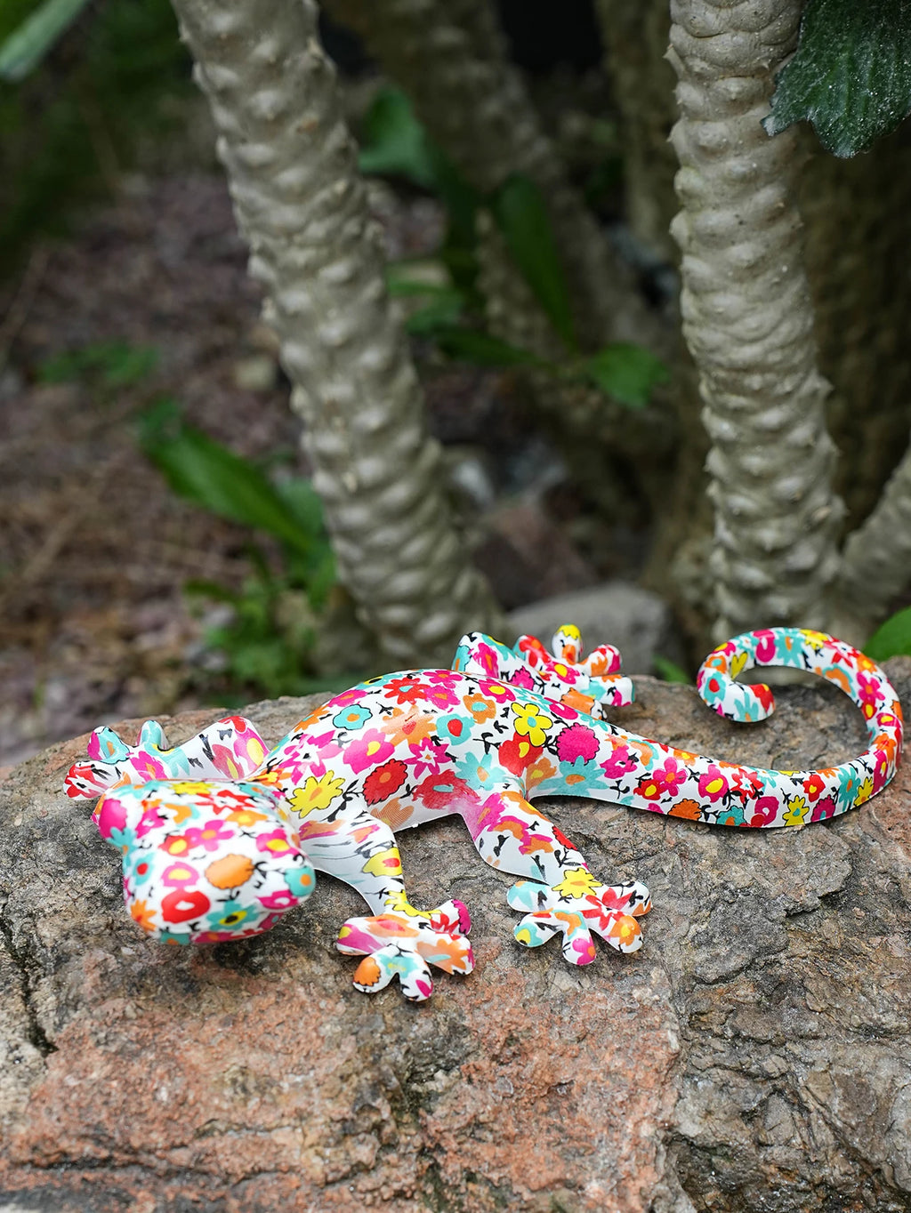Garden Decor Statue Resin Gecko Wall Art Decor, Water Transfer Figurines Lizard Outdoor Hanging Decorations For Home Decor