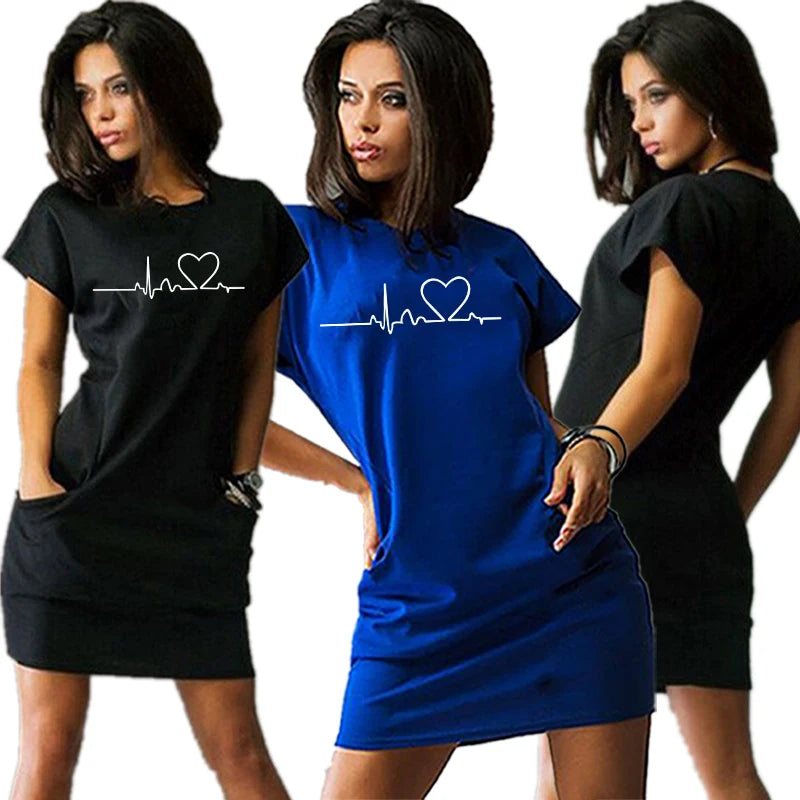 Pulse Heart Midi Dress